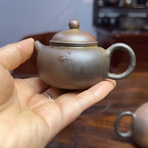 戬谷龙窑柴烧茶壶