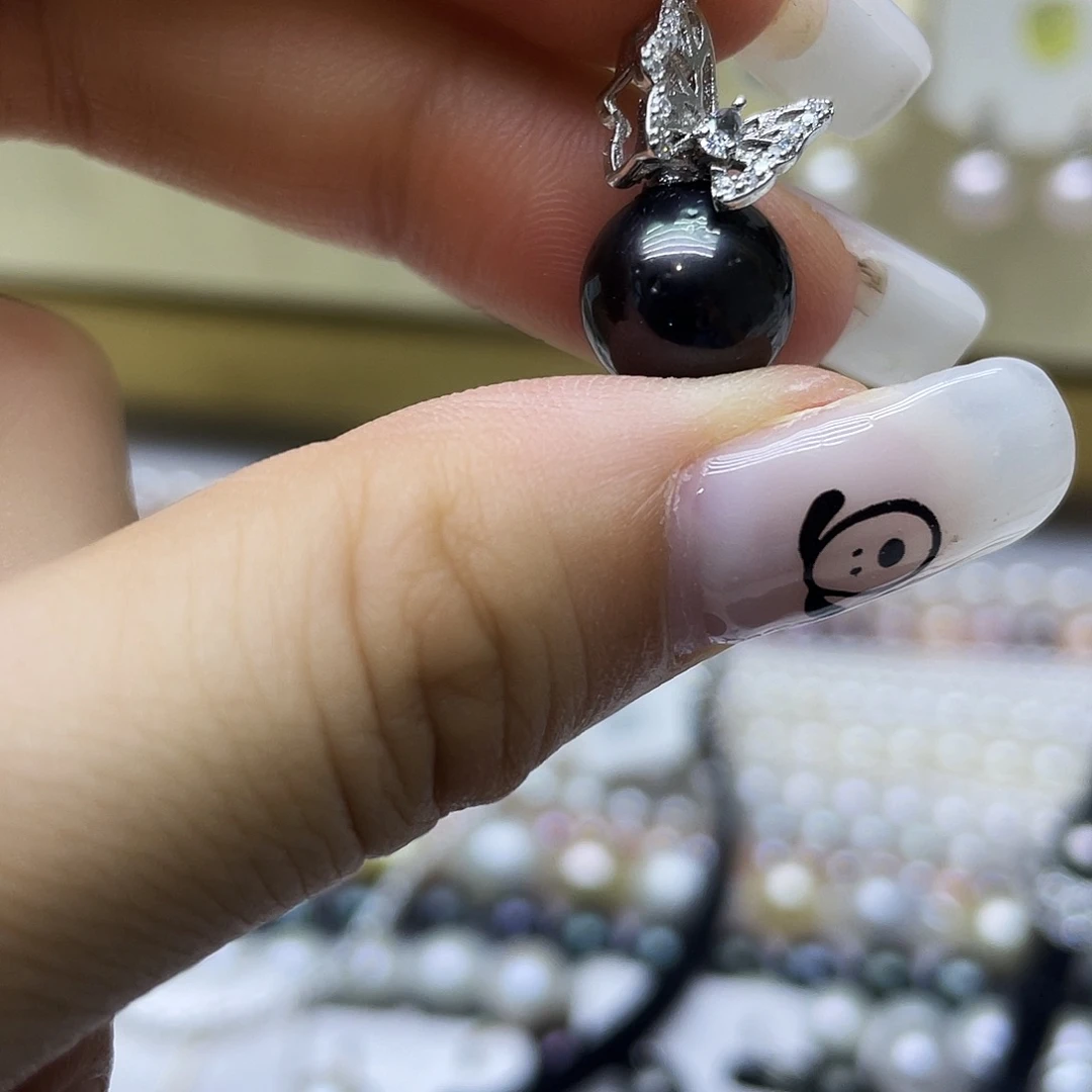 海水珍珠银S925镶嵌颈饰