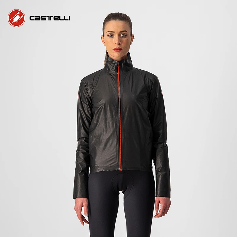 CASTELLI蝎子防风憎水快步女长袖骑行服竞赛专业雨衣外套4521551