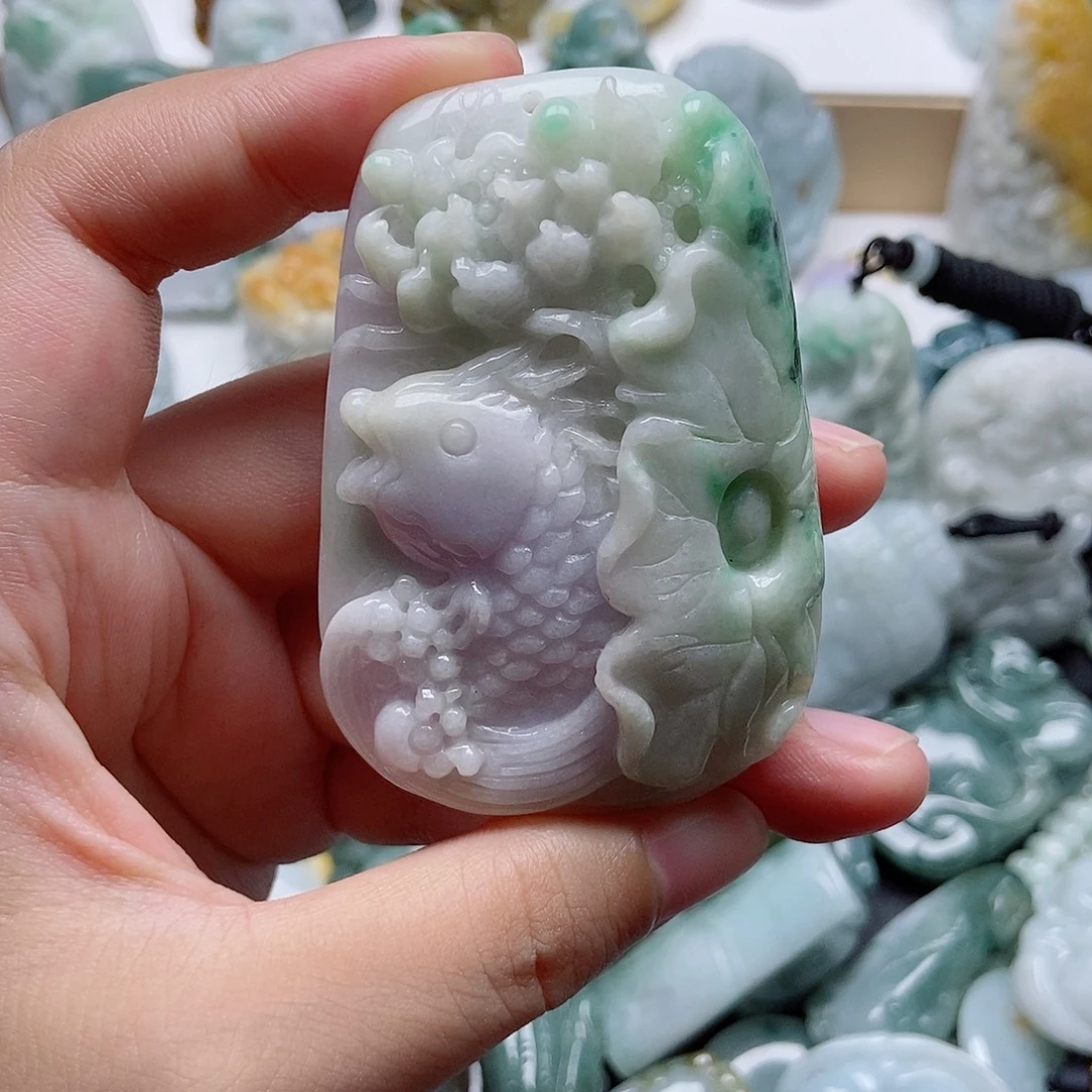 翡翠未镶嵌吊坠(不含链)1