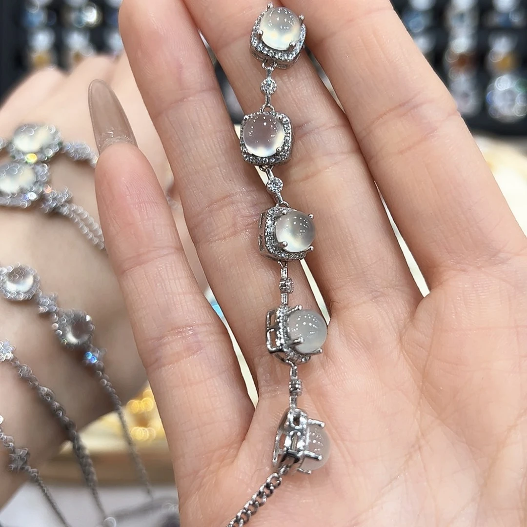 水晶金色拖不保色介意慎拍银托不掉色银S925镶嵌L****5