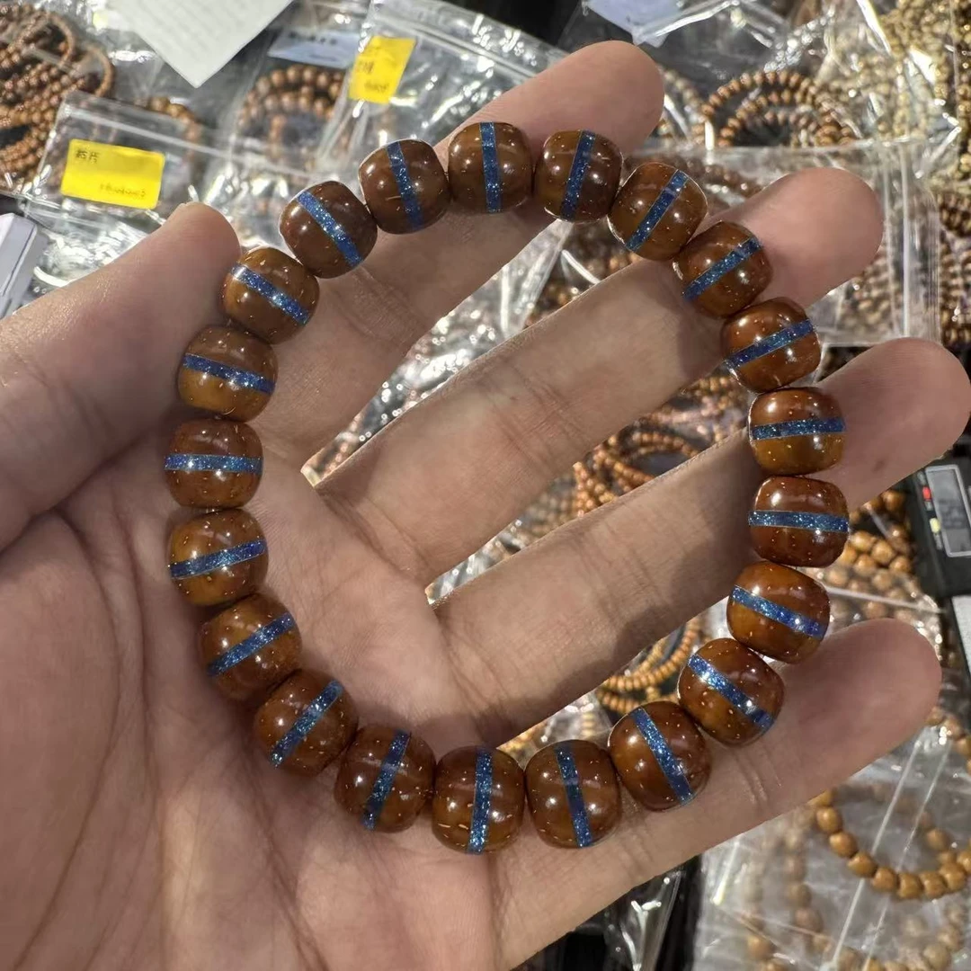 E3564“星辰大海”紫金鼠实心汉堡 11mm 左右纯色直切文玩手串