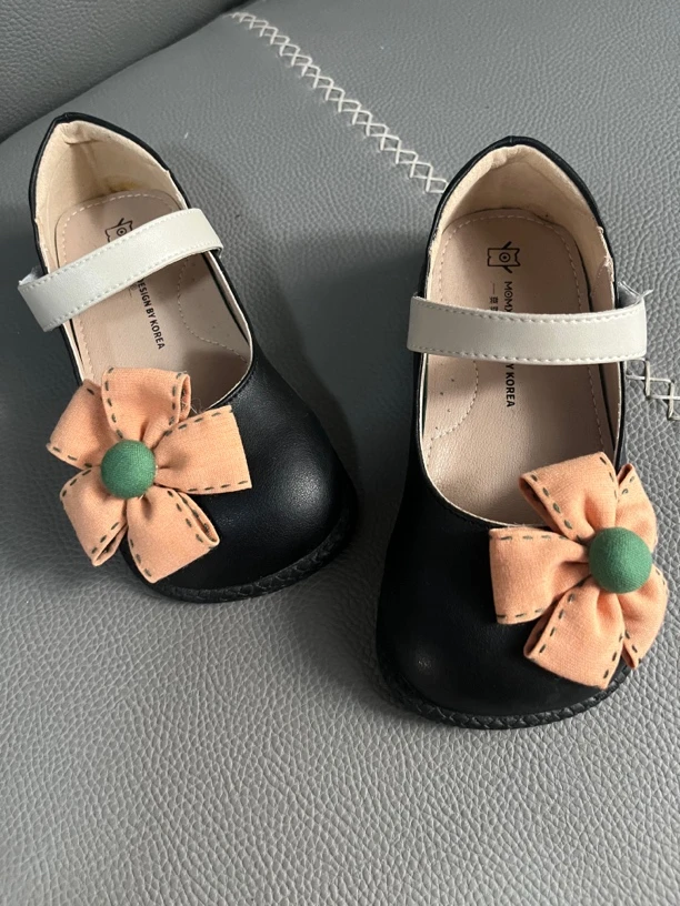一脚蹬韩版春秋森系休闲风皮鞋公主鞋公主PU童鞋软底
