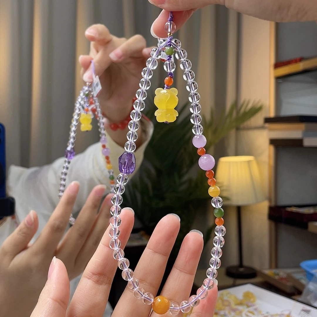 琥珀裸石未镶嵌蜜蜡手链