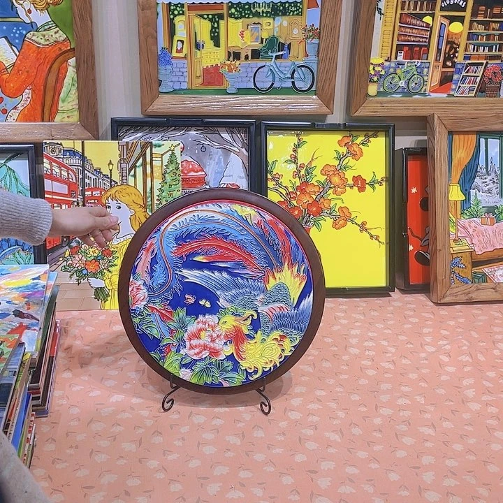 【闪购商品】瓷片莲**慧凤凰带盘子