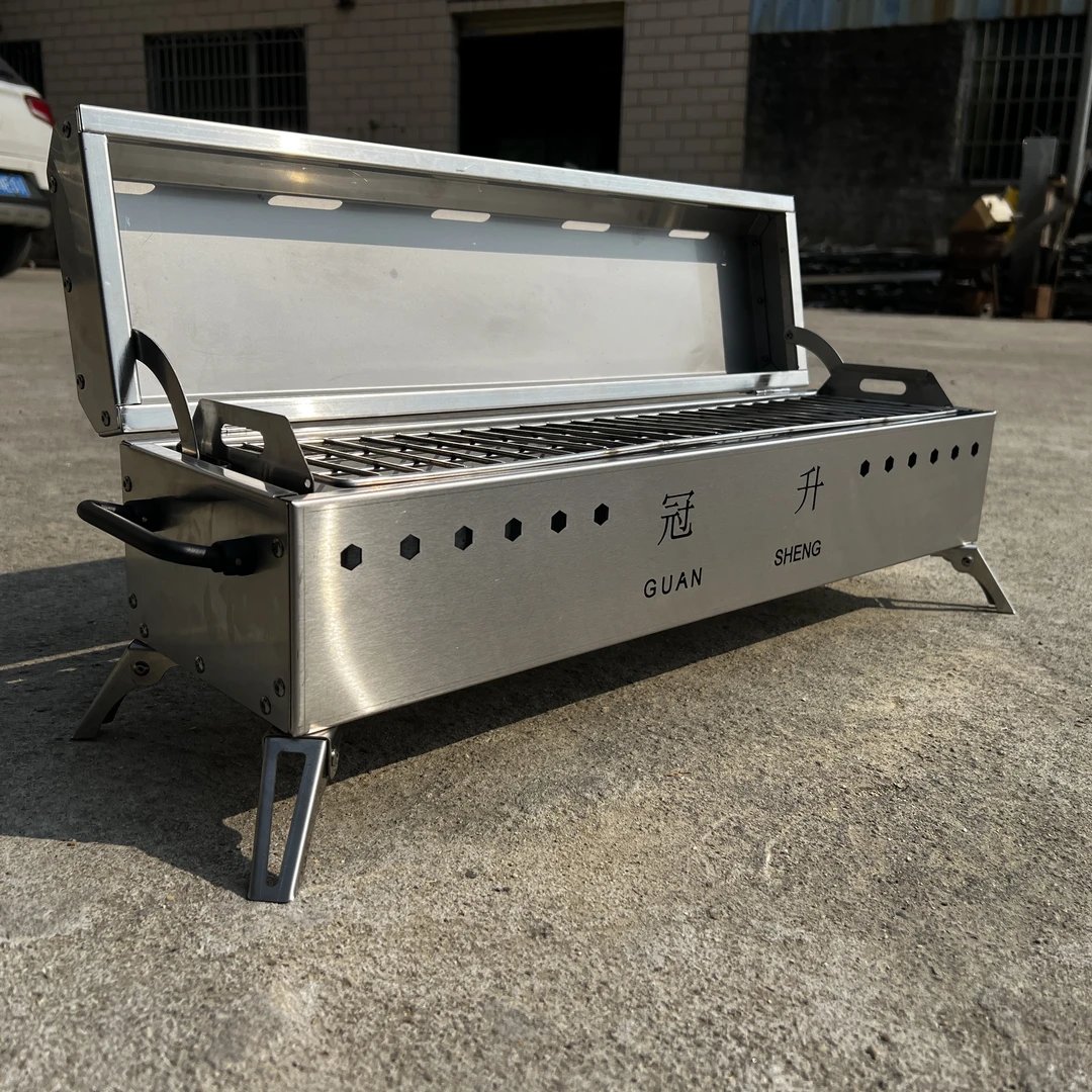 加厚不锈钢烧烤炉便携户外折叠家用烤肉烧烤架