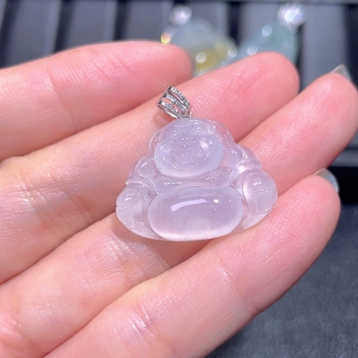 颈饰18K金镶嵌翡翠翡翠