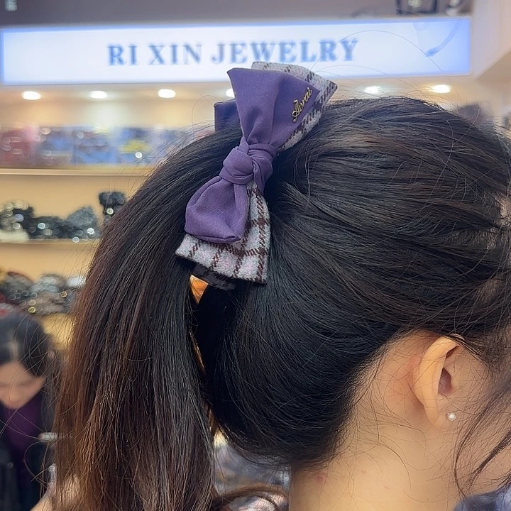 三醋酯纤维紫色韩定香蕉夹-4