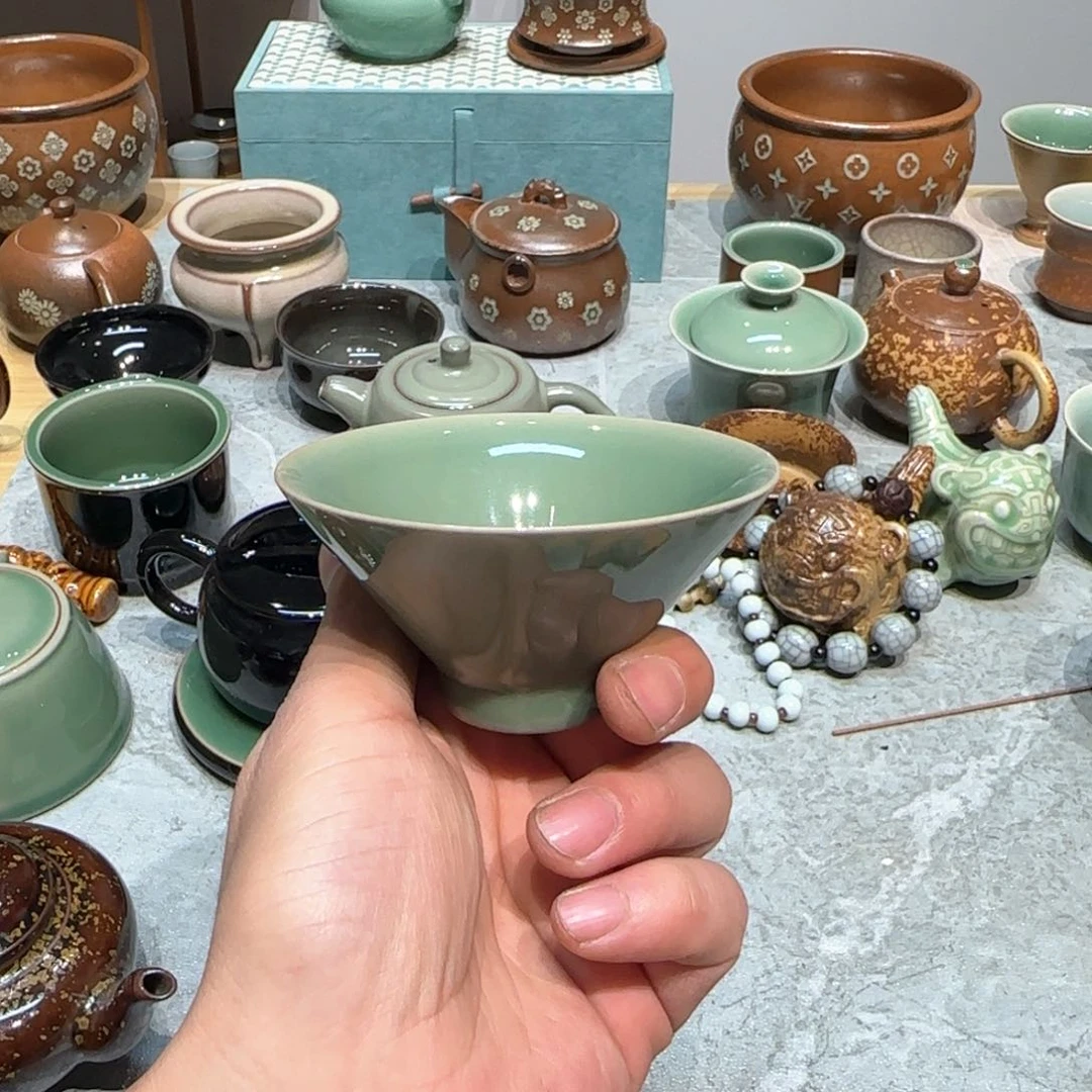 小金茶具青瓷茶器