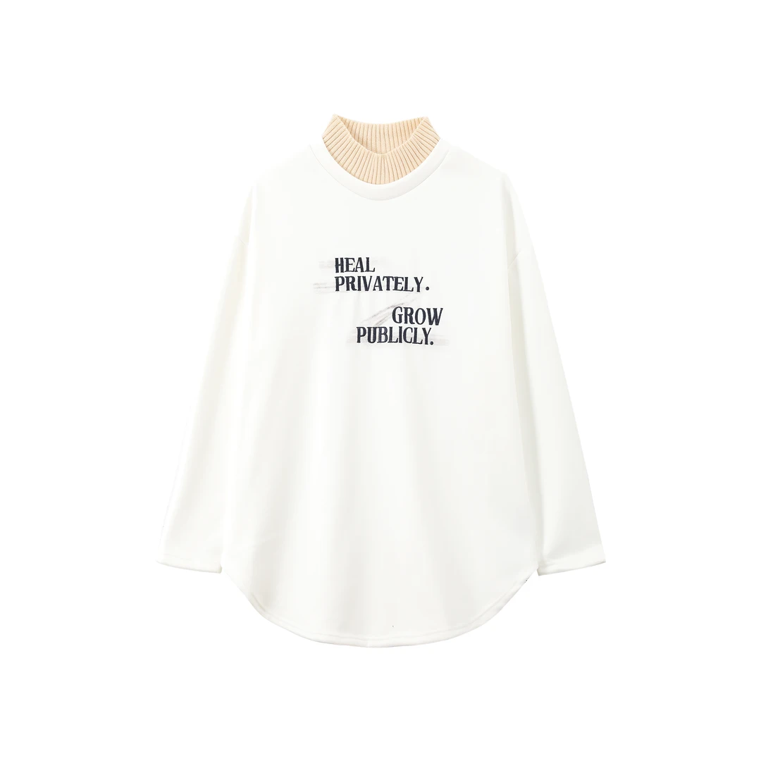 新款简约休闲风T恤加厚圆领上衣9236