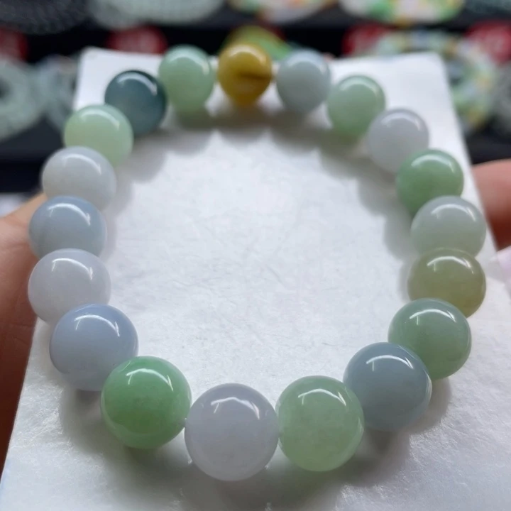 未镶嵌手链翡翠卡9.9有纹