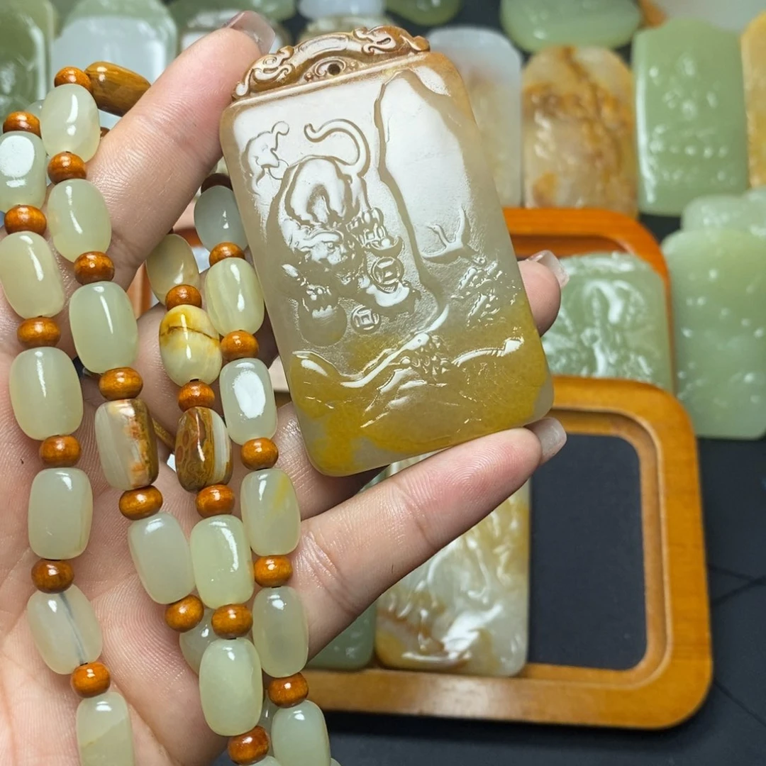 佛***缘昆仑山料方解石玉