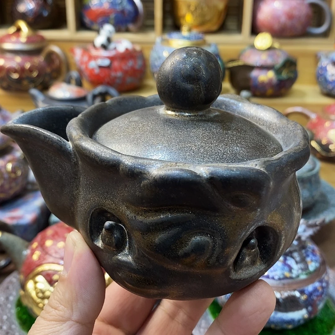 粗陶志野柴烧茶器