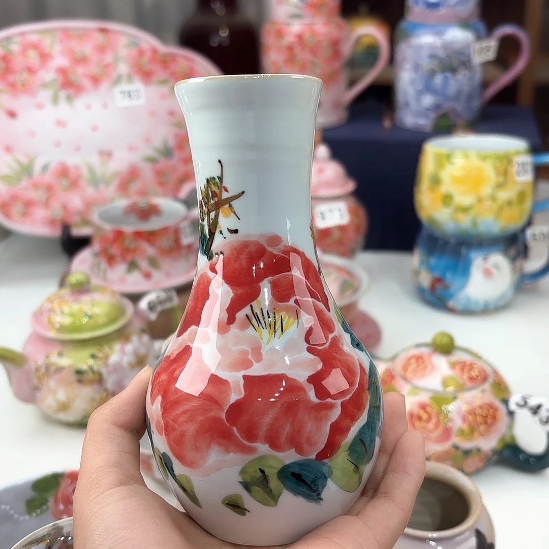 景德镇手绘高温釉下彩陶瓷茶具