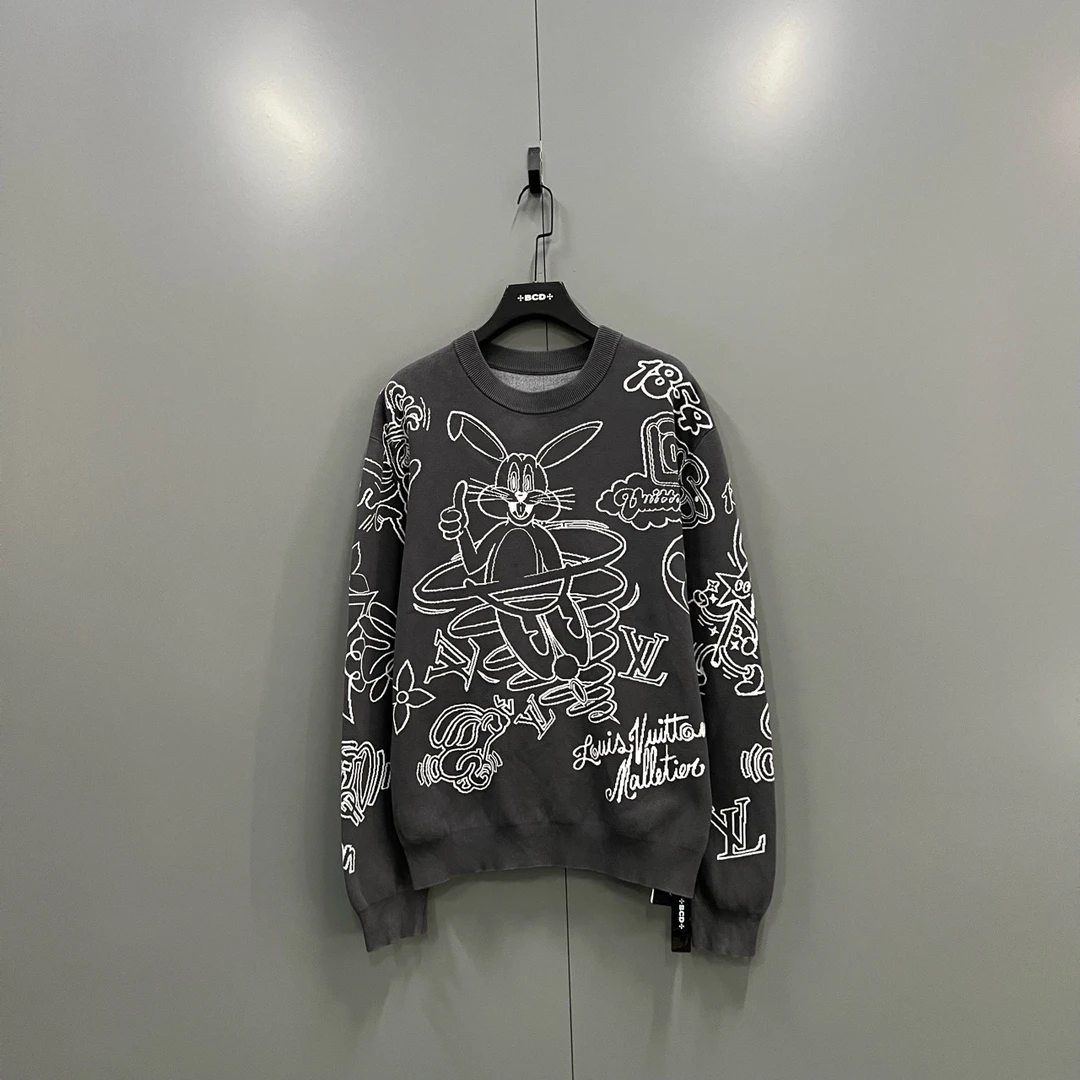 95新 LouisVuitton/路易威登 yy 兔八哥卫衣 XL码011541 无领标