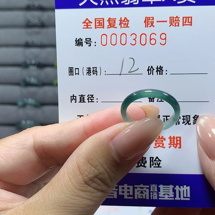 翡翠未镶嵌戒圈3069