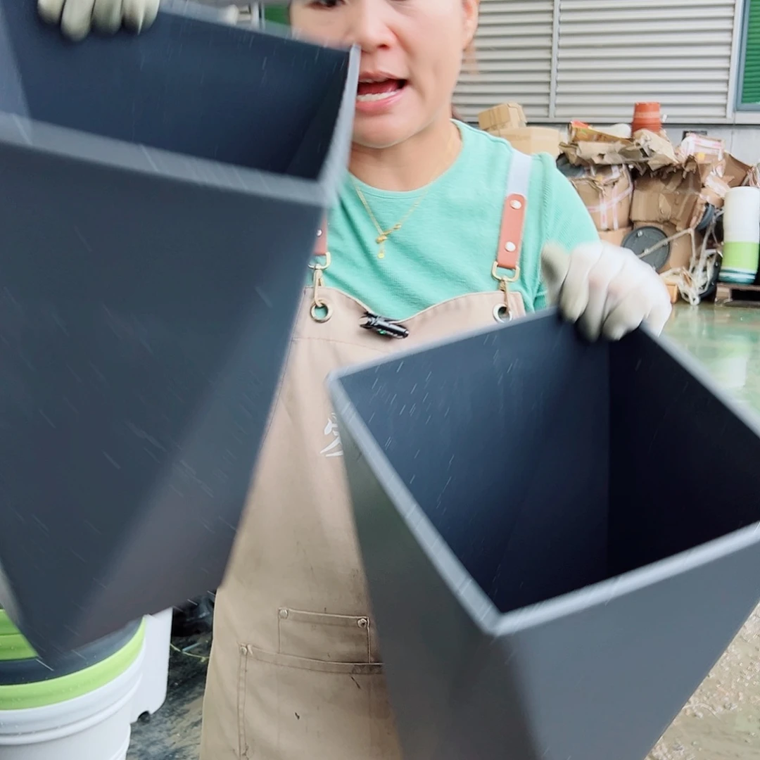 瑕疵方口棱形小号灰黑色2个无托