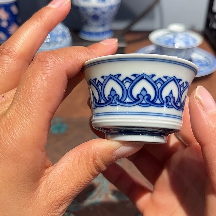 镹曰茶闲柴窑手工手绘青花