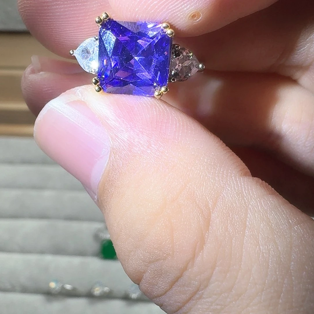 托帕石耳饰银S925镶嵌