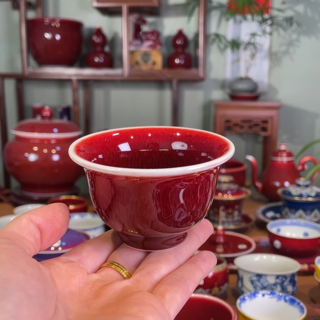 清欢雅玩原矿郎红福利小压手杯