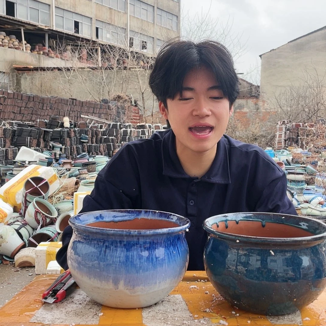 无铅玻璃宜兴紫砂花盆