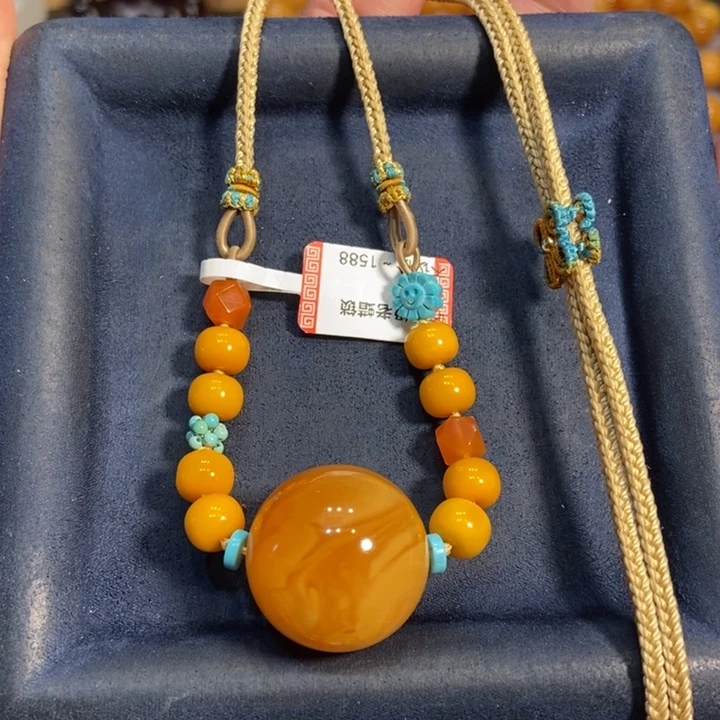 蜜蜡颈饰未镶嵌蜜蜡