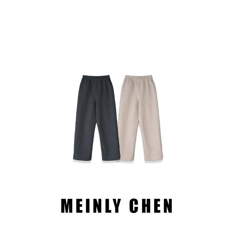 【MEINLY CHEN】【直筒强缩】高端设计师款秋冬经典休闲裤824773-1