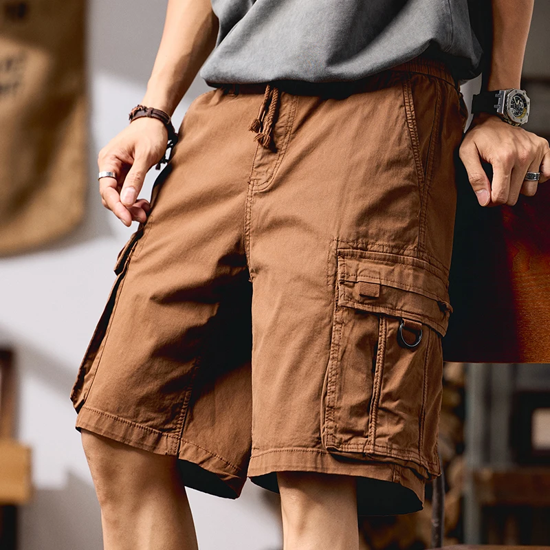 潮掌柜复古工装短裤百搭户外休闲多口袋潮流休闲美式短裤青春流行