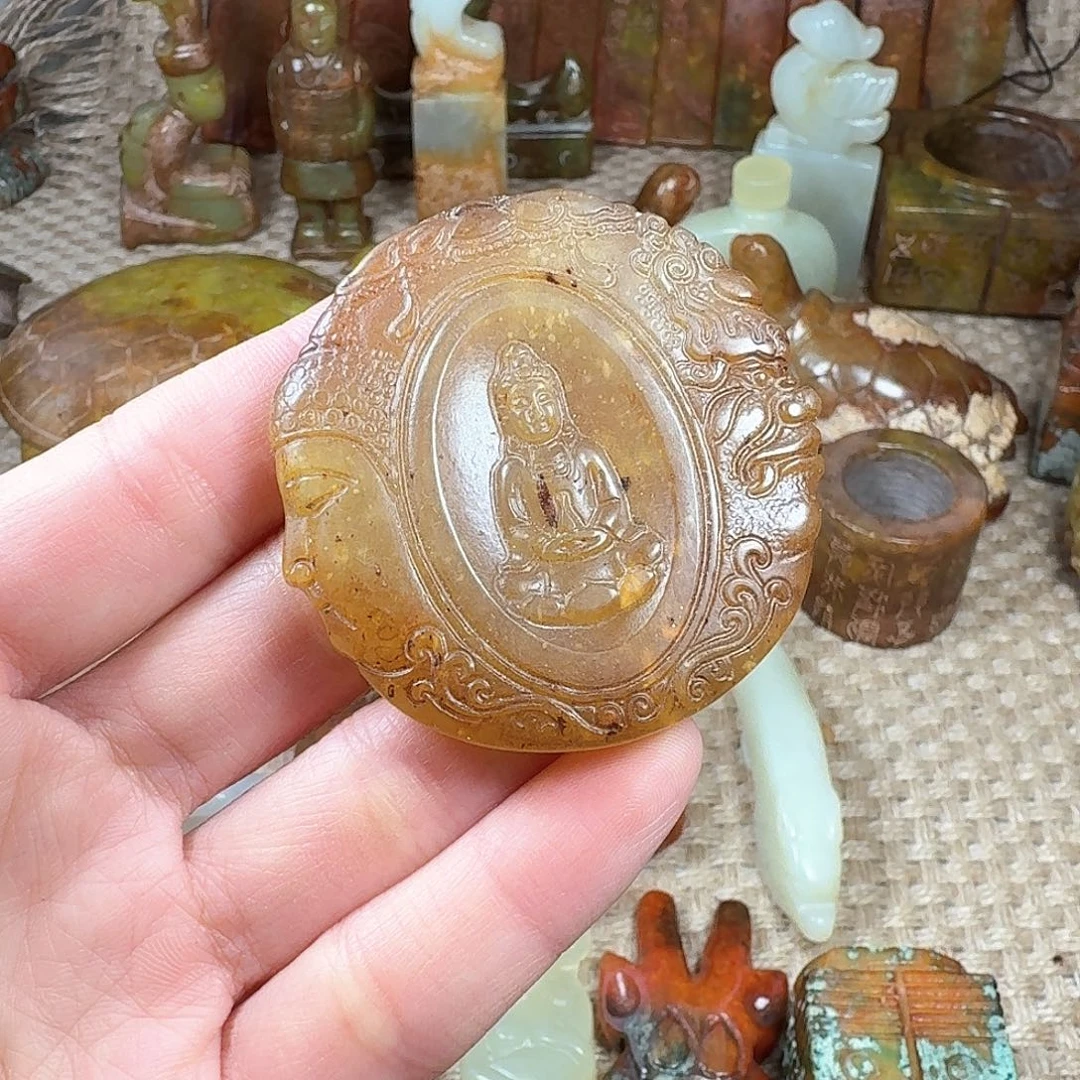 白玉菩提吊坠不***歌挂件