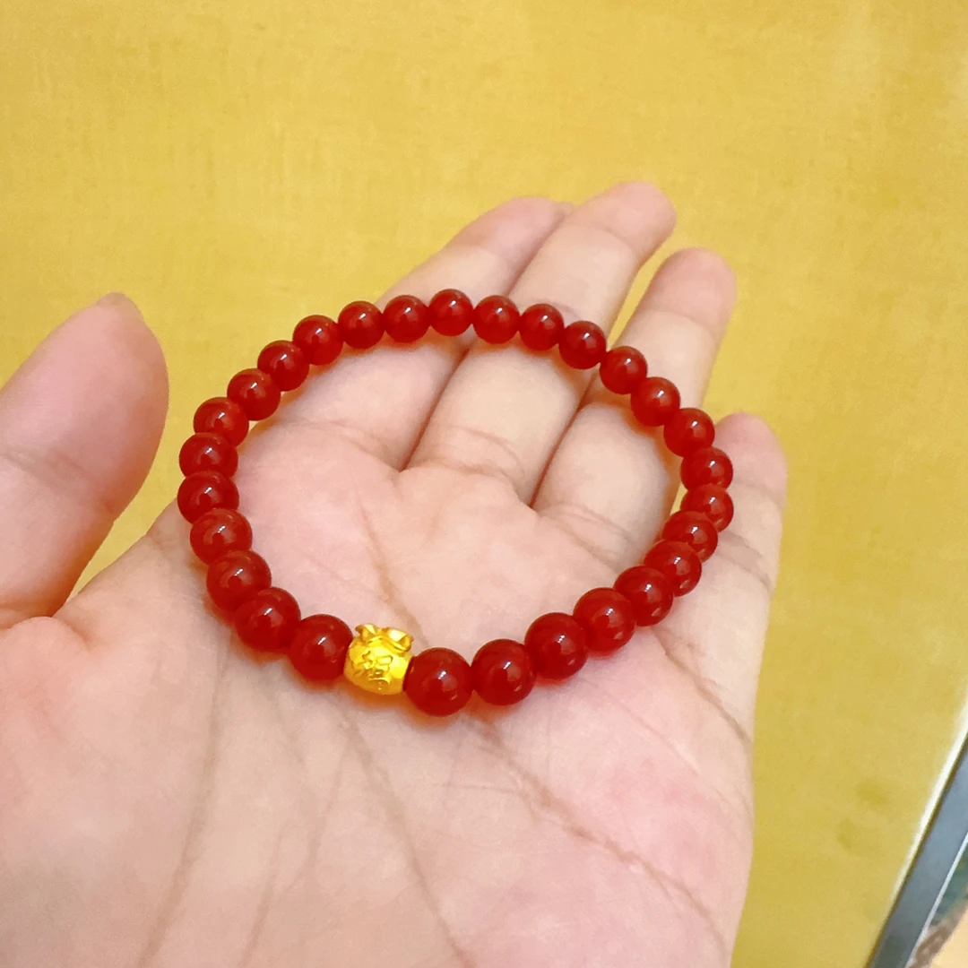 足金招财福袋手串女款金手串