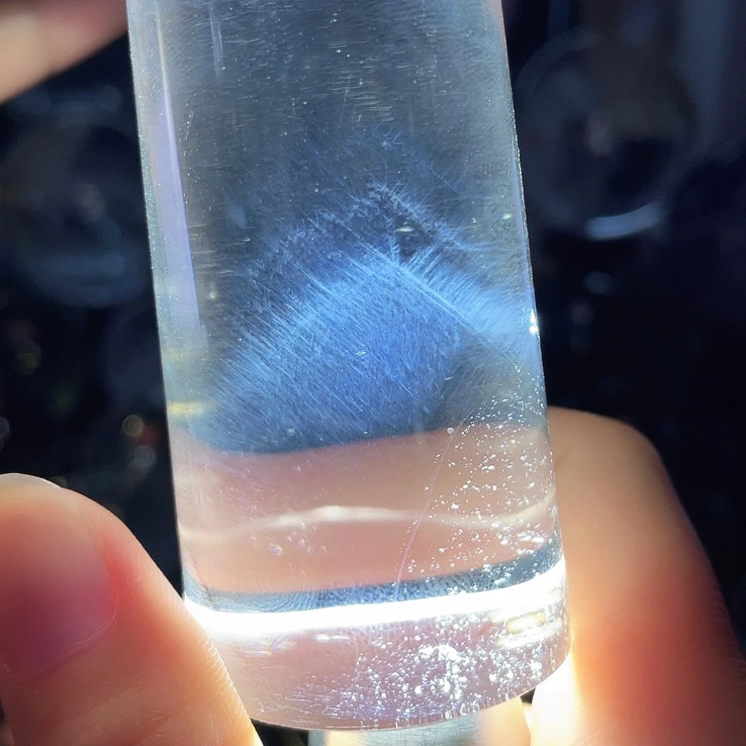 未镶嵌珠宝半成品水晶蓝针水晶柱