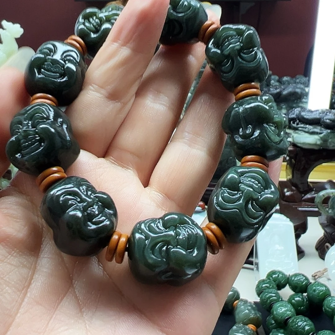 和田玉未镶嵌手串