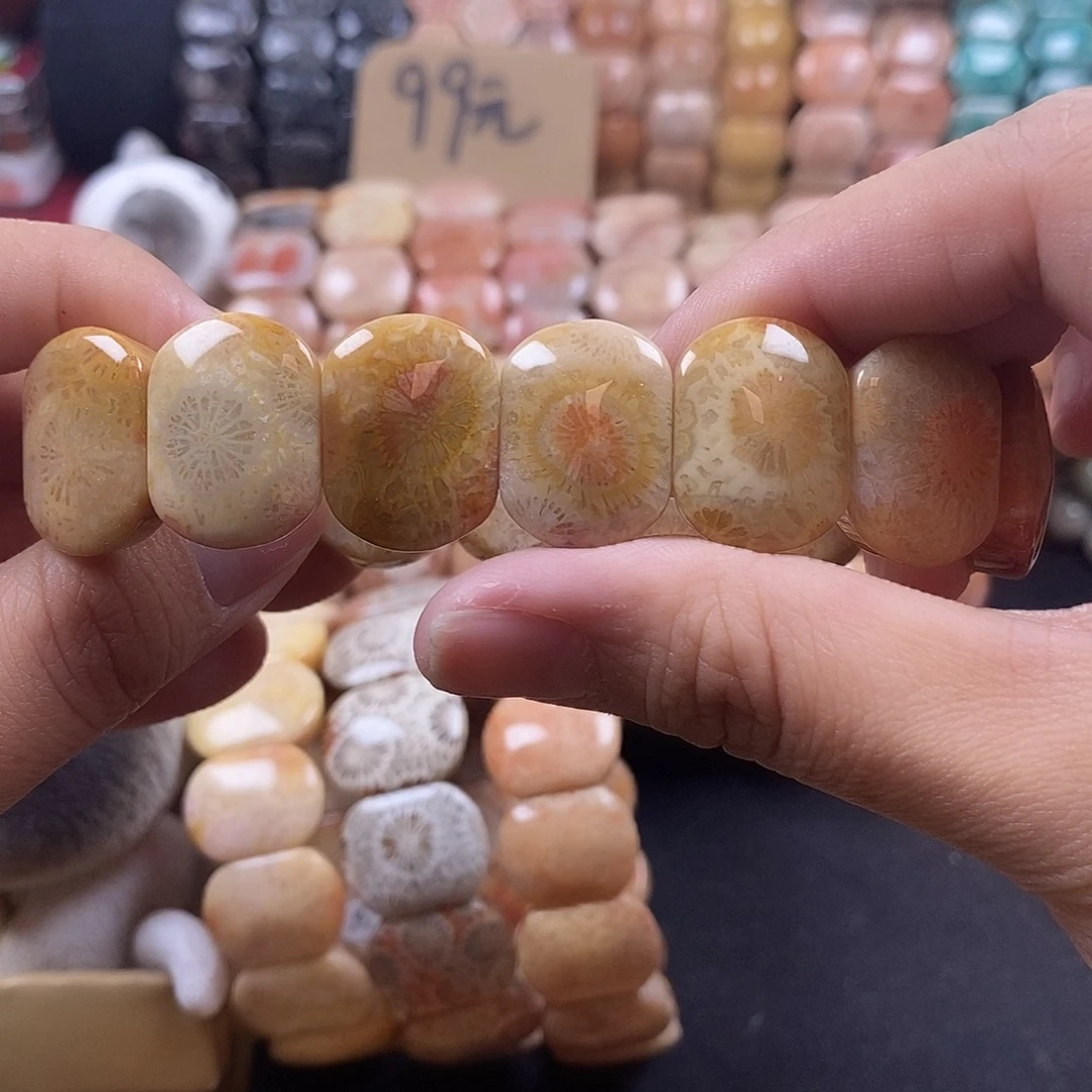 硅化珊瑚（珊瑚玉）未镶嵌手牌 上新10