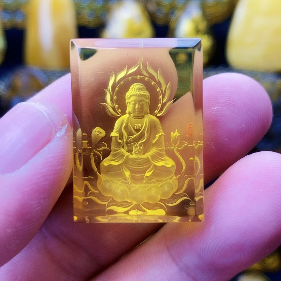 【闪购商品】蓝珀颈饰未镶嵌蓝珀阴雕