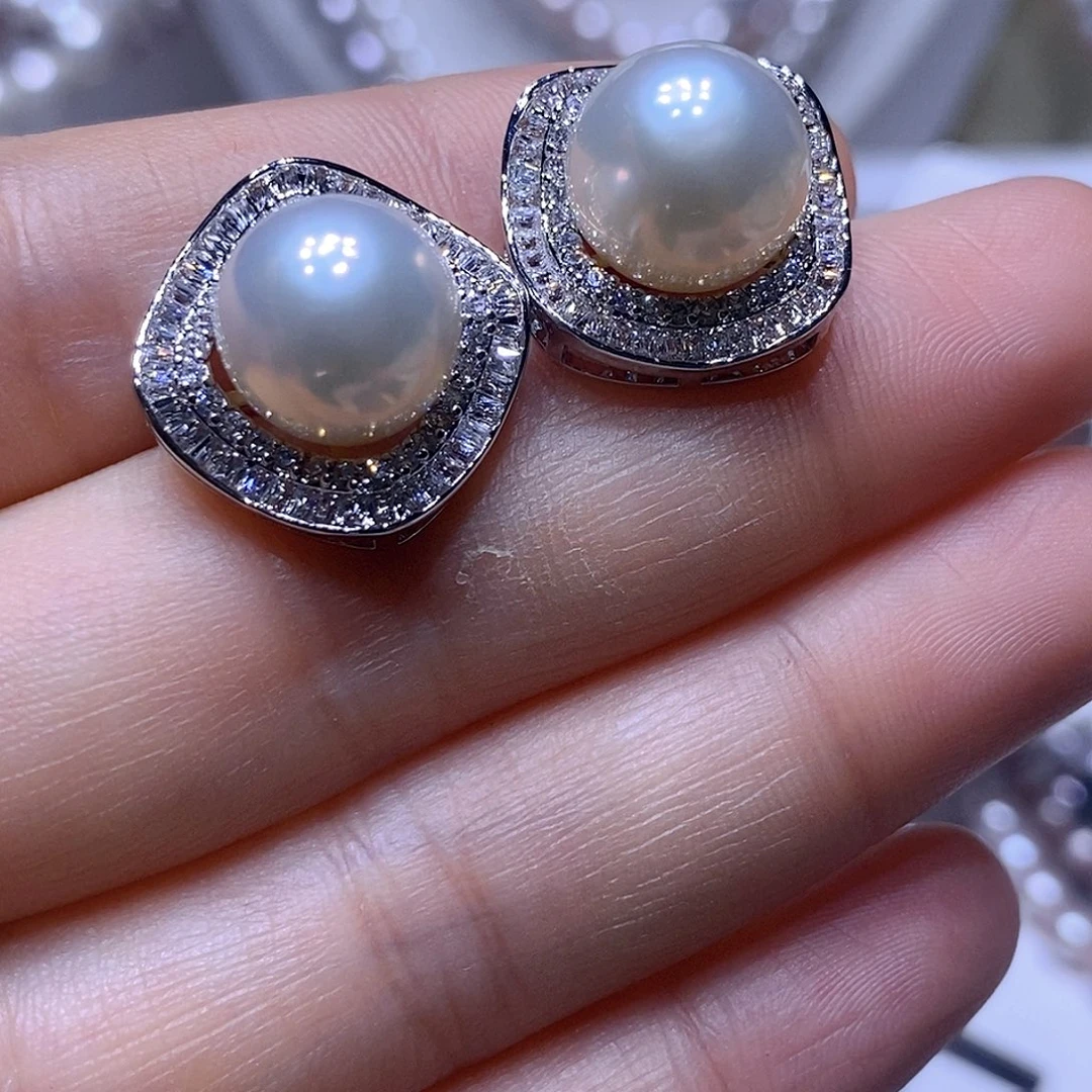 未镶嵌淡水珍珠耳钉