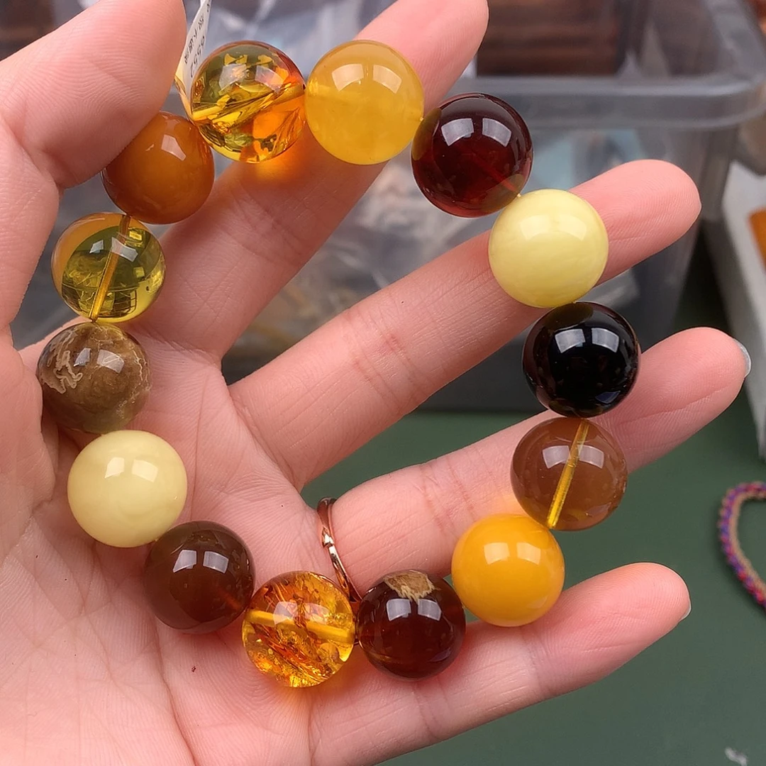 未镶嵌琥珀手链天然琥珀手串
