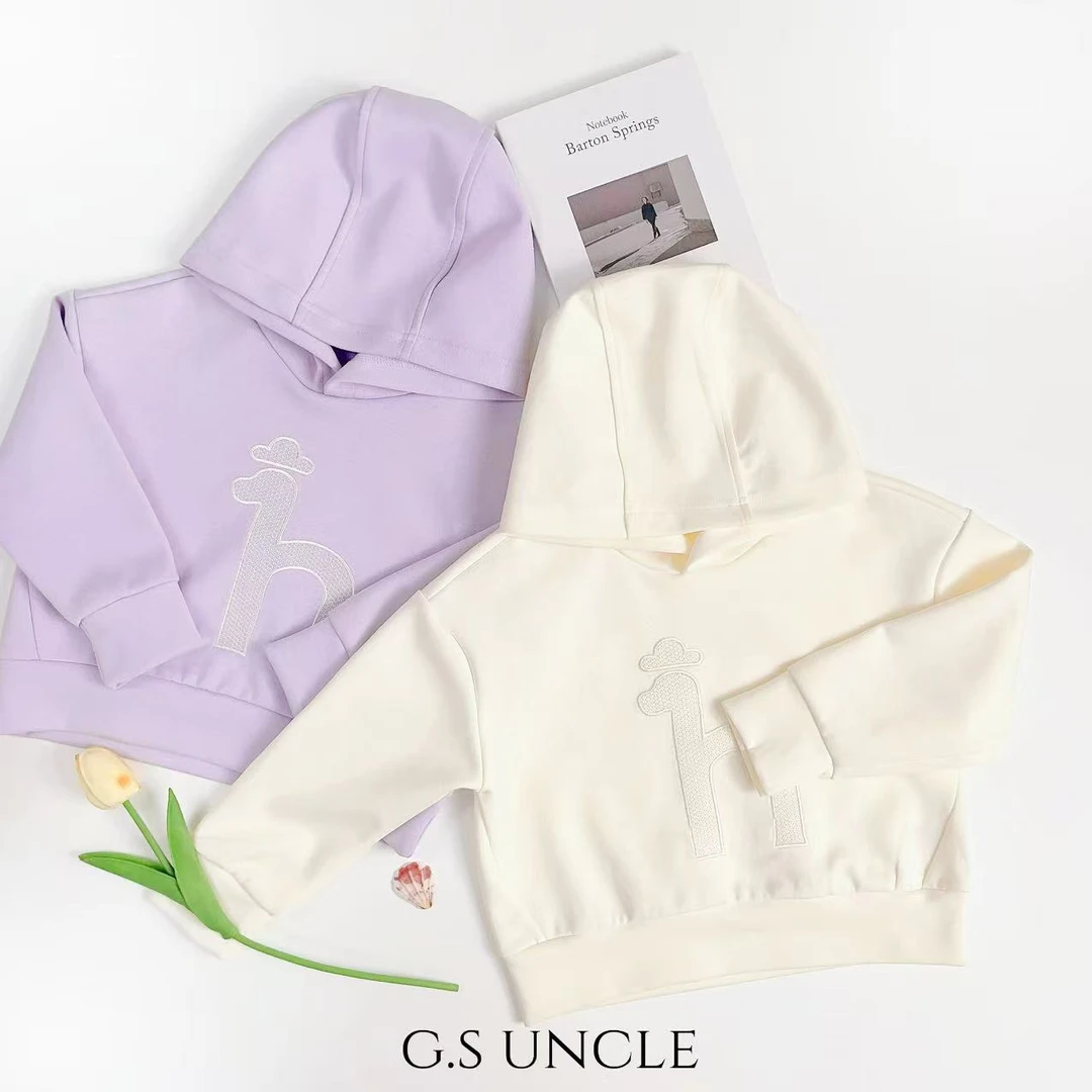 【】E022女宝秋冬季新款韩版时髦连帽卫衣休闲透气女童韩版