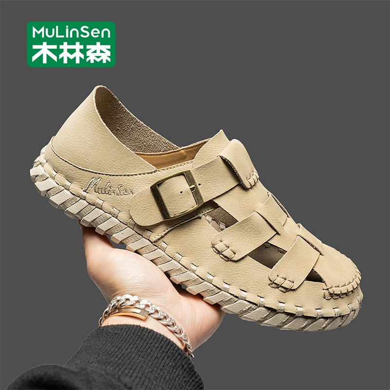 木林森洞洞鞋男2025新款夏季两用包头拖开车外穿踩屎感软底凉拖鞋