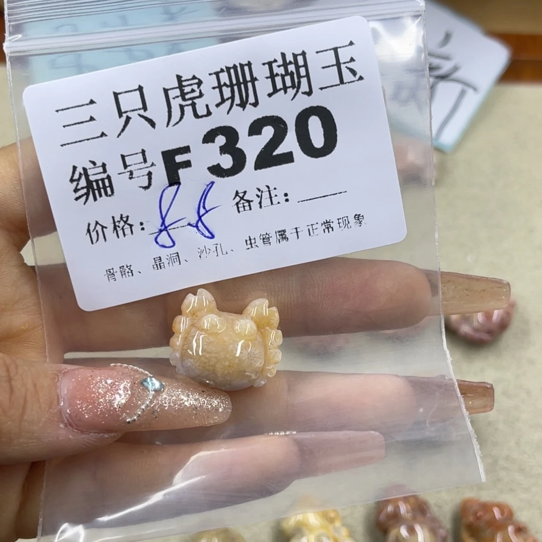 A***花未镶嵌h硅化珊瑚（珊瑚玉）