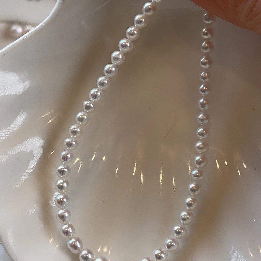 淡水珍珠银S925镶嵌颈饰