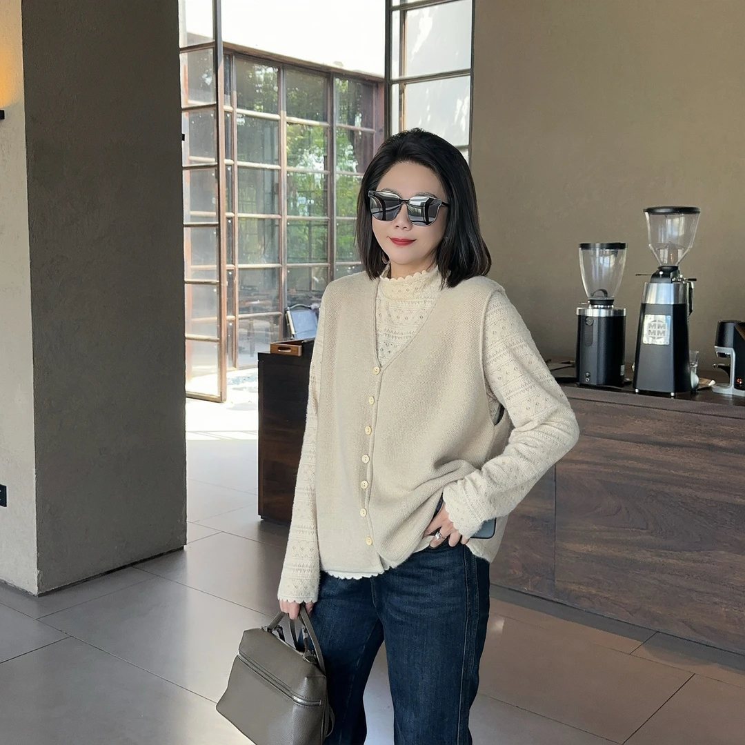 微胖女装【秋之物语】万能韩系穿搭马甲百搭小马夹秋冬新款洋气117