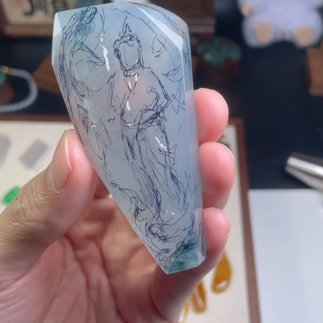 翡翠未镶嵌挂件定制