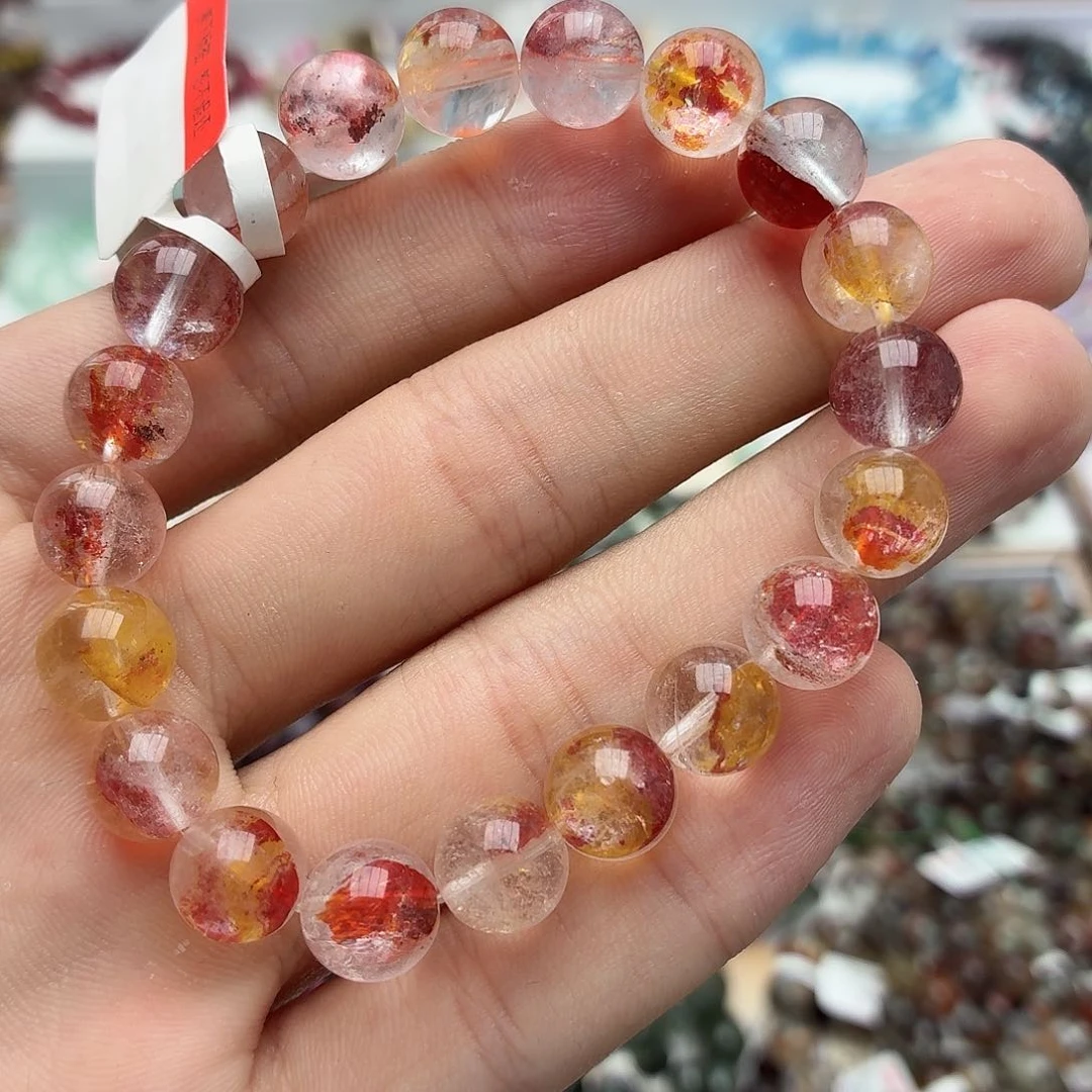 水晶手链未镶嵌P002锦鲤胶花单圈