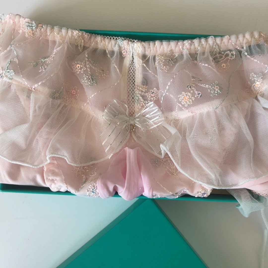 男士都蛋裤，甜美新款个性男士家居裤清新荷叶花边低腰家居裤