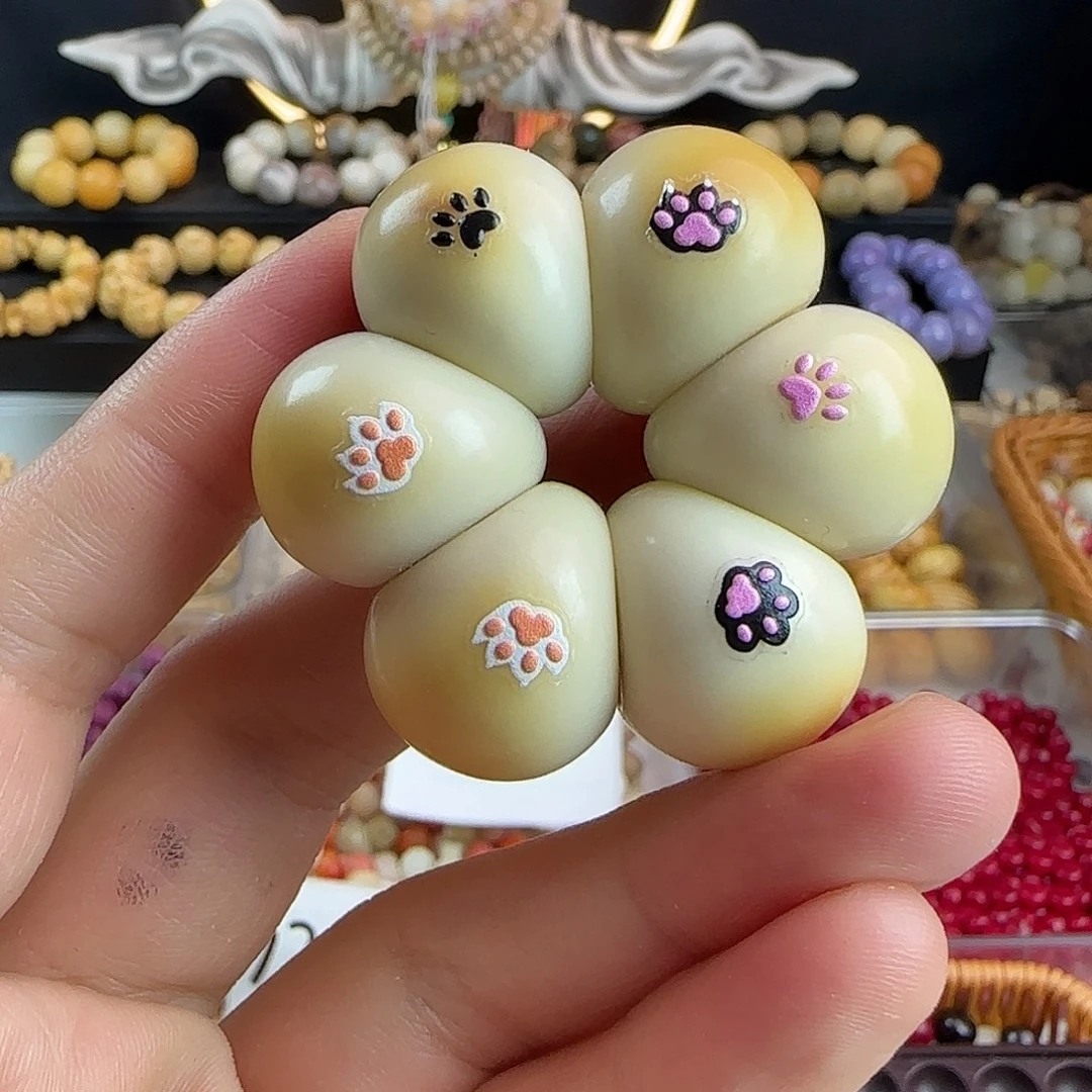 菩提根/象牙果手串微瑕疵炭烤蒜瓣手捻1个