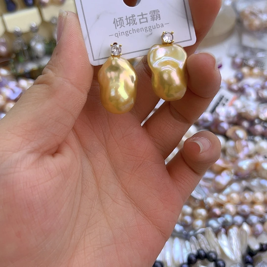 银S925镶嵌淡水珍珠项链定制753