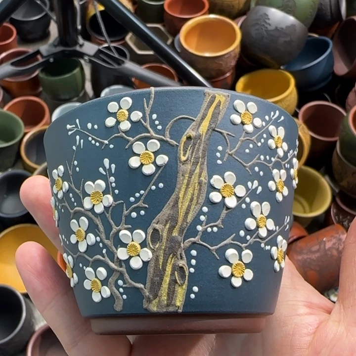 茶杯绿泥全手工紫砂