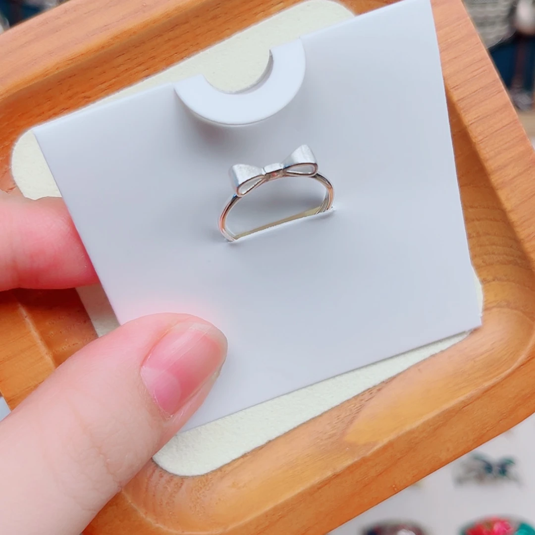 【闪购商品】无足银蝴蝶结戒指