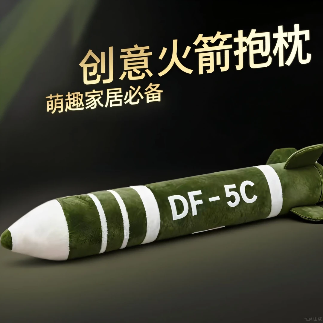 创意逼真东风DF5C长条水豚卡通造型陪睡抱枕公仔超有安全感礼物送
