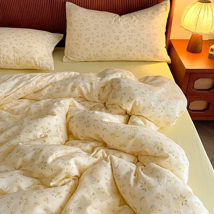 【老邓小媳妇】全棉 A类母婴级抗菌有氧全棉双层纱软糯亲肤四件套